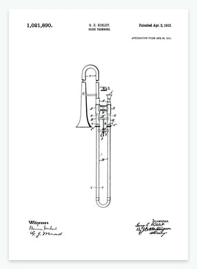 Trækbasun | Smukt patent til din væg | plakat | poster - decoARTE