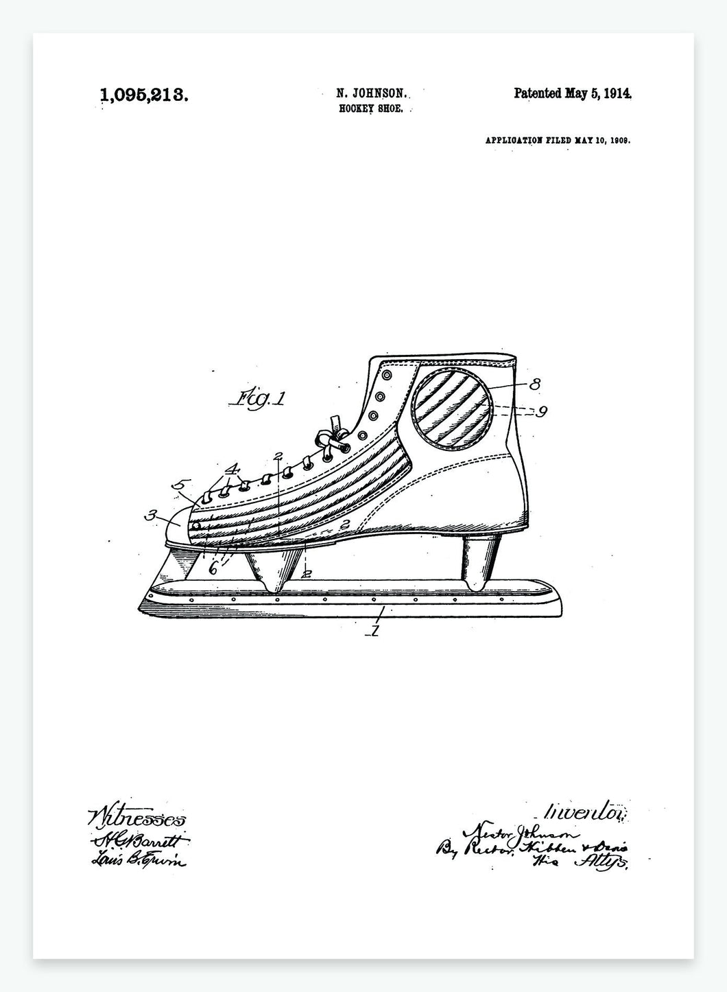 ishockeystøvle | PATENTPLAKAT - decoARTE