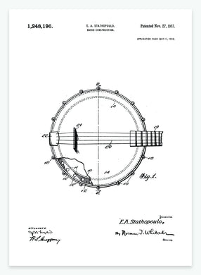 banjo | PATENTPLAKAT - decoARTE