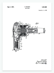 hårtørrer | PATENTPLAKAT - decoARTE
