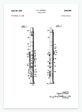 fløjte | PATENTPLAKAT - decoARTE