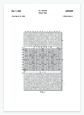 geologispil | PATENTPLAKAT - decoARTE