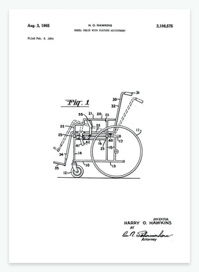 kørestol | PATENTPLAKAT - decoARTE