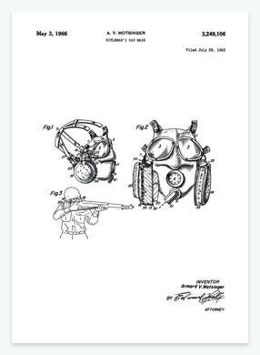 gasmaske | PATENTPLAKAT - decoARTE