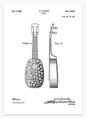 Ukulele | Smukt patent til din væg | plakat | poster - decoARTE